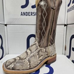 Anderson Bean Burmese Natural Python w/Pewter Top 340014