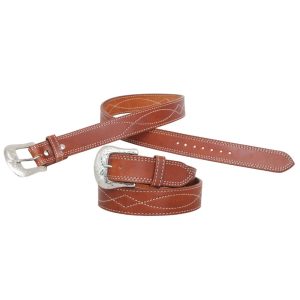 Circle Y Stitched Leather Belt 2001-BT