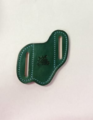 Jack Parsons Leather Knife Sheath Green with Sea Salt Stitching