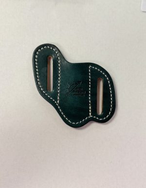 Jack Parsons Leather Knife Sheath Green with White Stitch