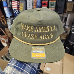 LJB Make America Graze Again Caps Loden & Gold