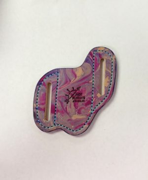 Jack Parsons Leather Knife Sheath Purple Tie-Dyed