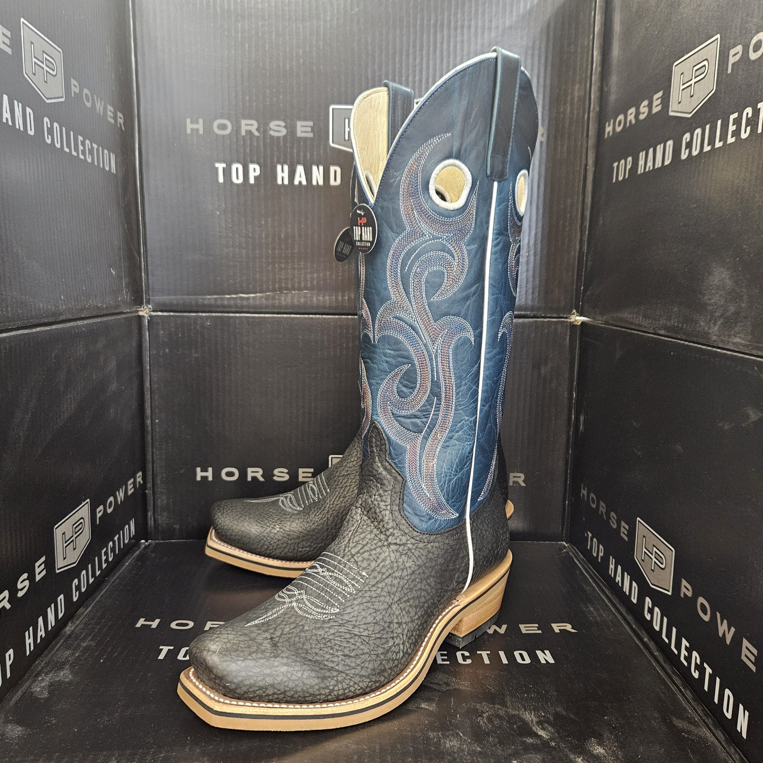 Top Hand HP9544 Black Rock Shrunken Bullhide - Little Joe's Boots