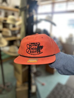 LJB Flat Bill Rope Hat Dark Orange