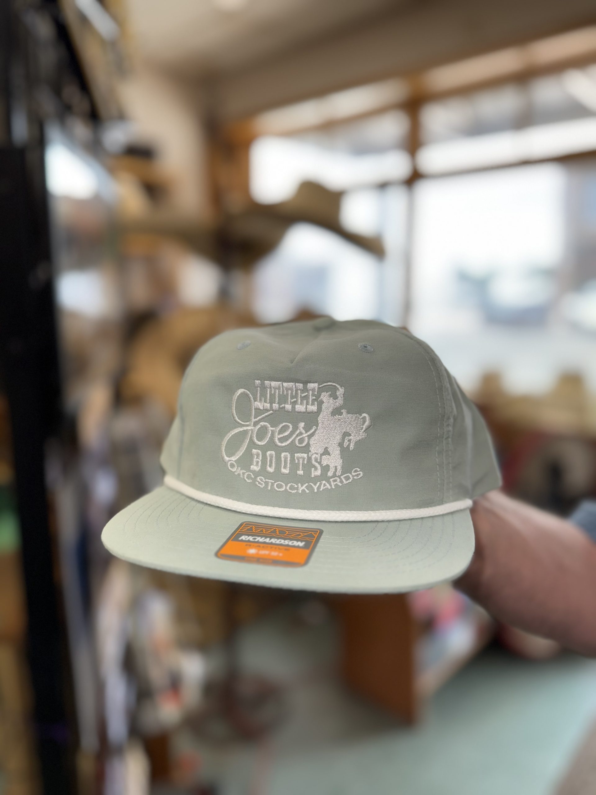 LJB Flat Bill Rope Hat Dusty Blue